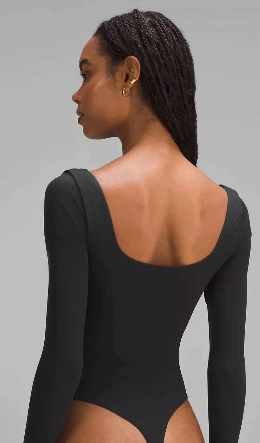 Wundermost Square Neck Long Sleeve Bodysuit - Image 2