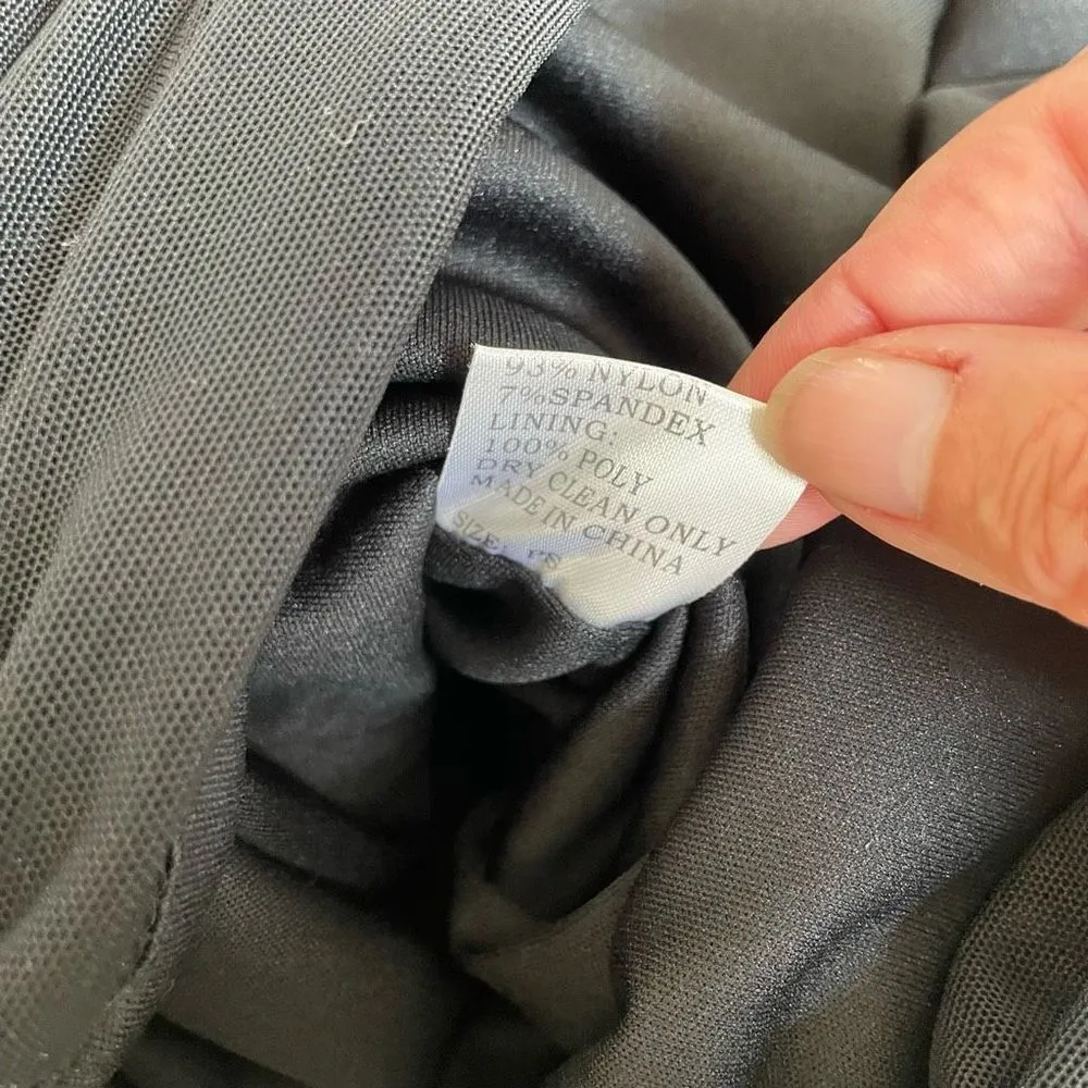 Tadashi Collection Little Black Dress Cocktail Shirred S - Image 10