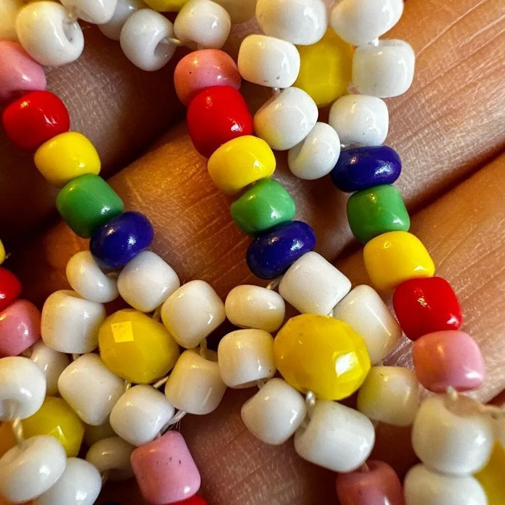 Colorful flower beaded necklace - Image 3