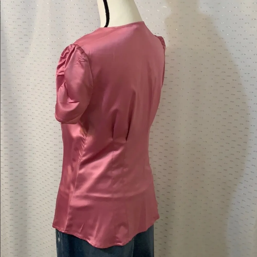 Worthington-Short rushed sleeve blouse EUC - Image 2