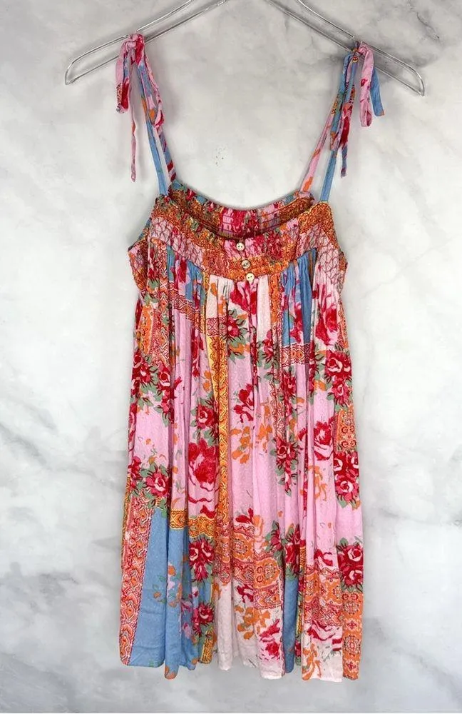 Intimately Rule the World Romper Colorful Floral Print Flowy Boho S - Image 9