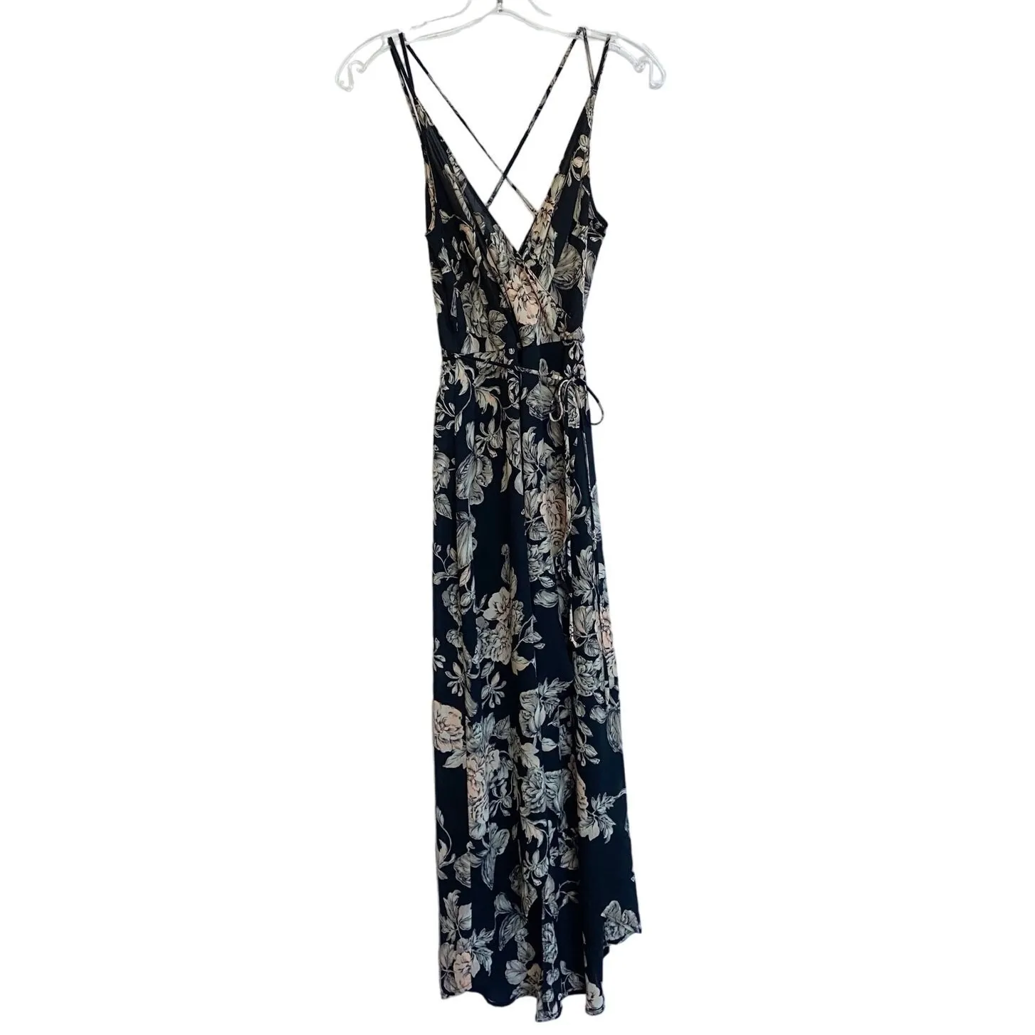 ASTR‎ The Label Faux Wrap Floral Print Tie Waist Midi Dress XS - Image 3