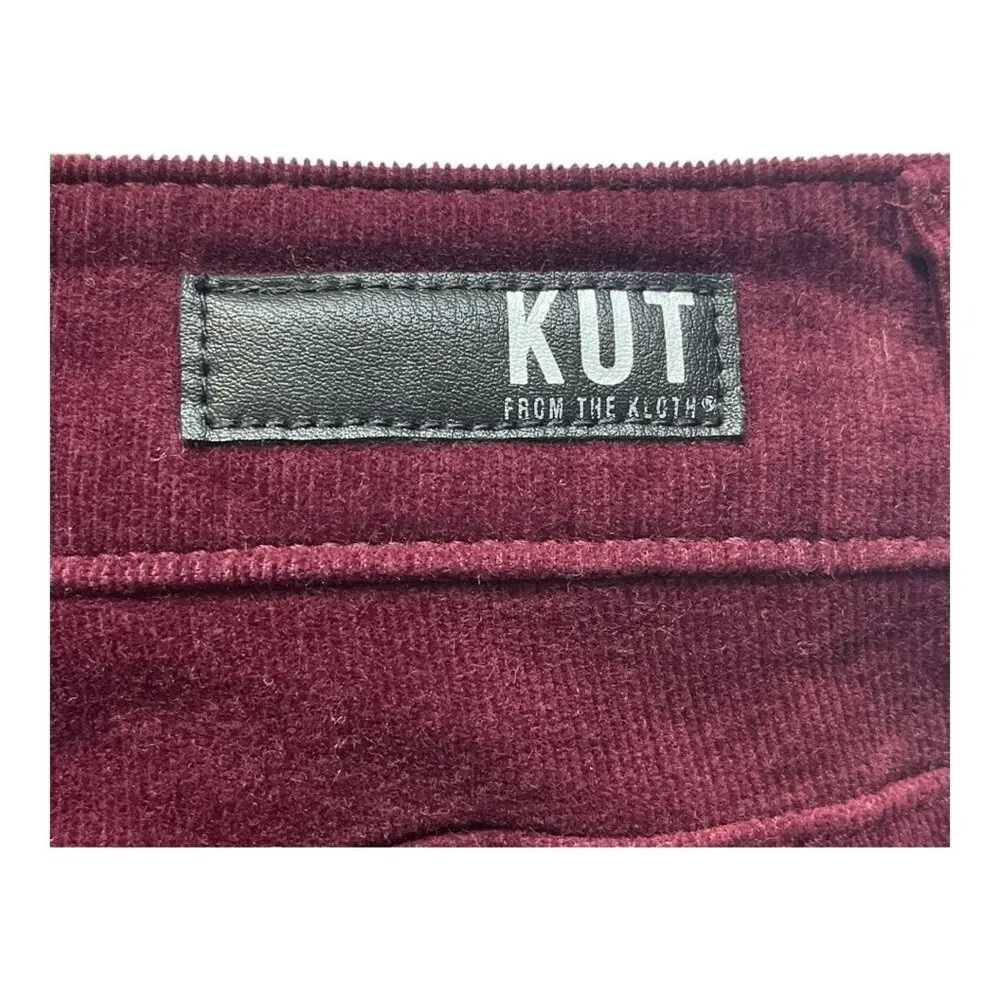 KUT FROM THE KLOTH Diana Fab Ab Skinny Corduroy Burgundy Jeans Women‎ Size 18P - Image 7