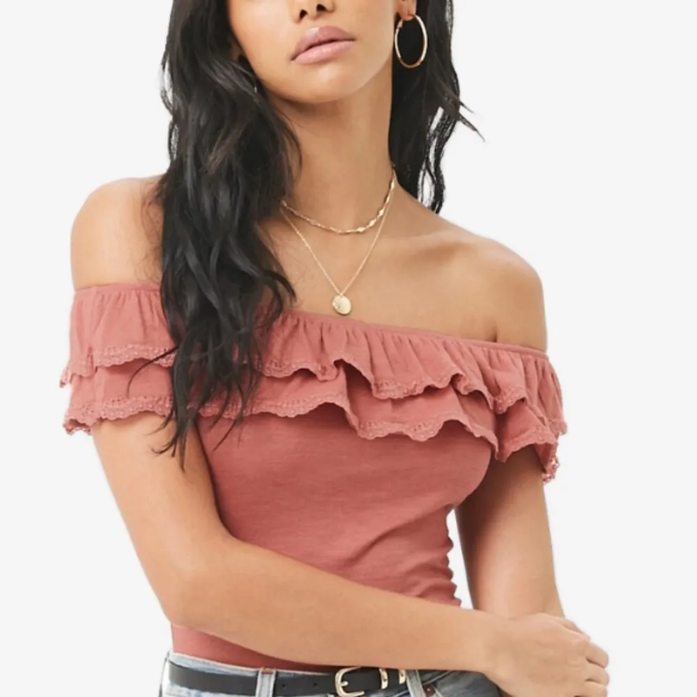 NWT Slub Knit Off The Shoulder Top - Image 2