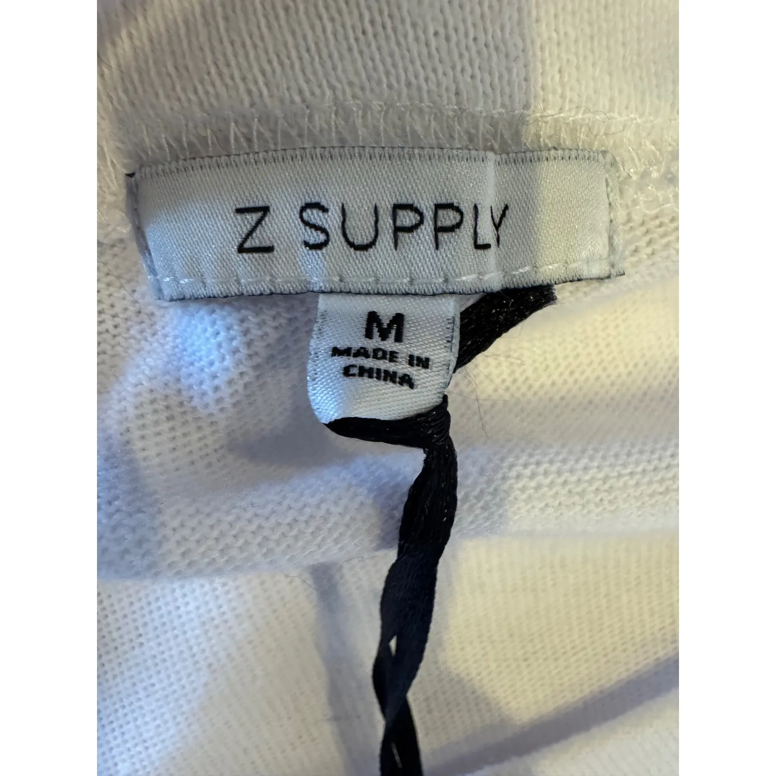 Z Supply Dress Women Medium White Capri‎ Ruffle Sleeve French Terry Mini NWT - Image 9