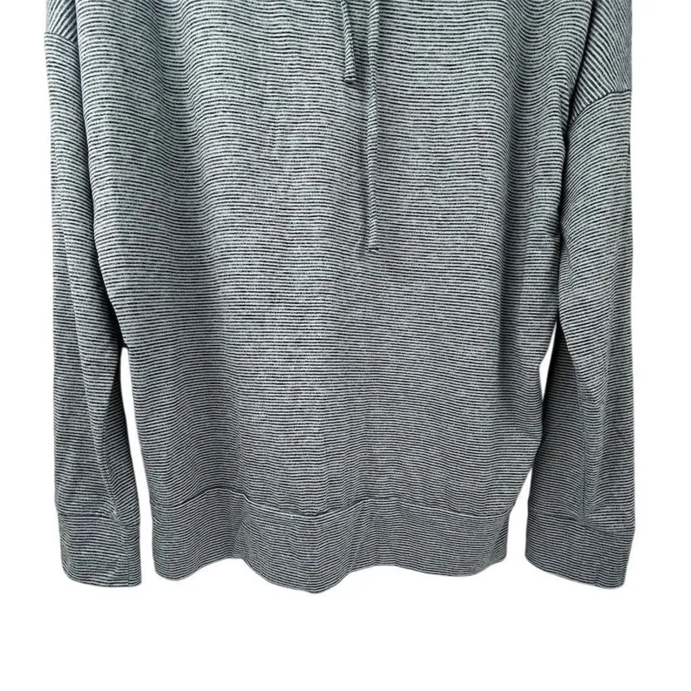 Sketchers Go Walk Pullover Hoodie Blue Gray  Size M Ribbed Athleisure Wear - Image 3