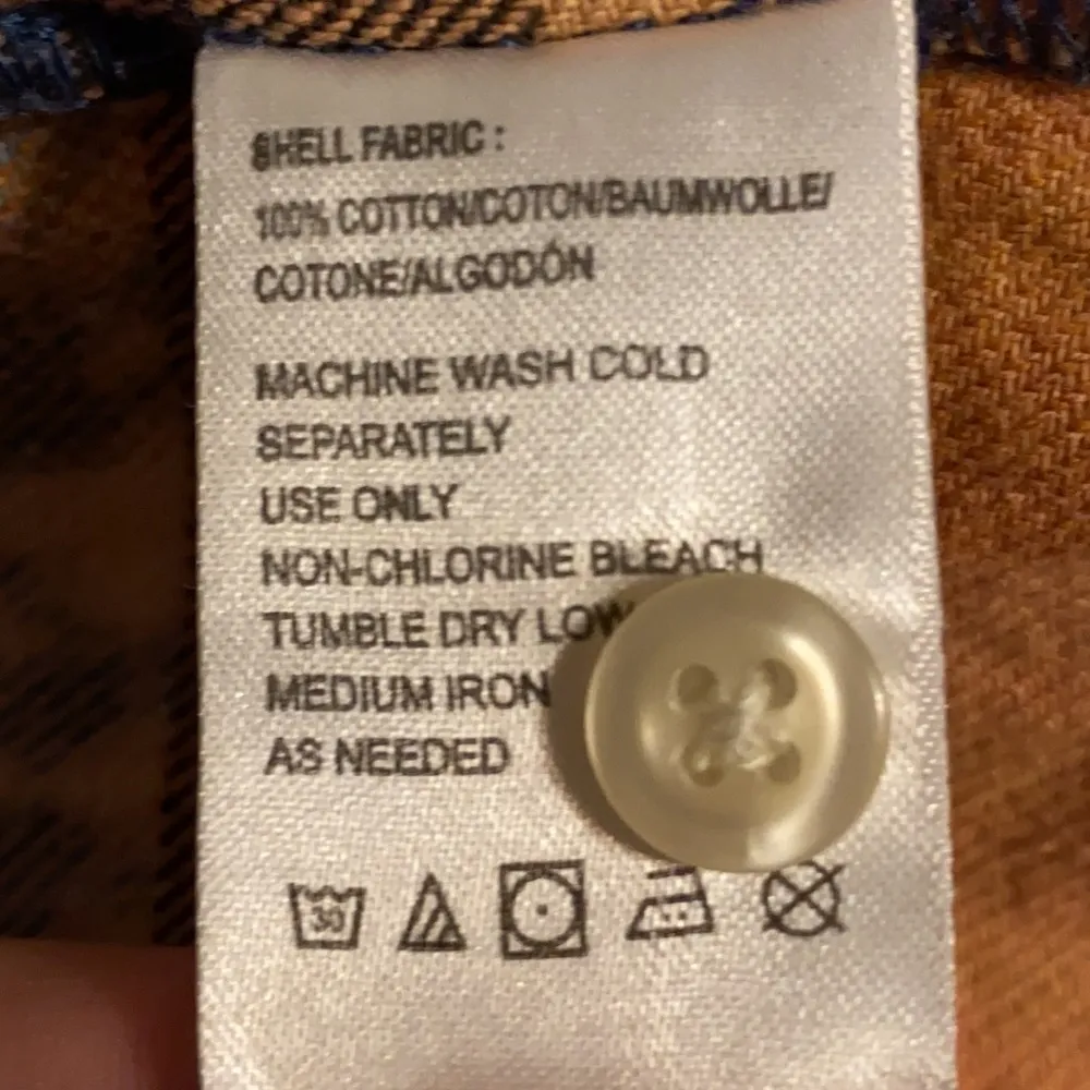 Anthropologie‎ Isabella Sinclair Plaid Ruffle Henley Top XS - Image 9