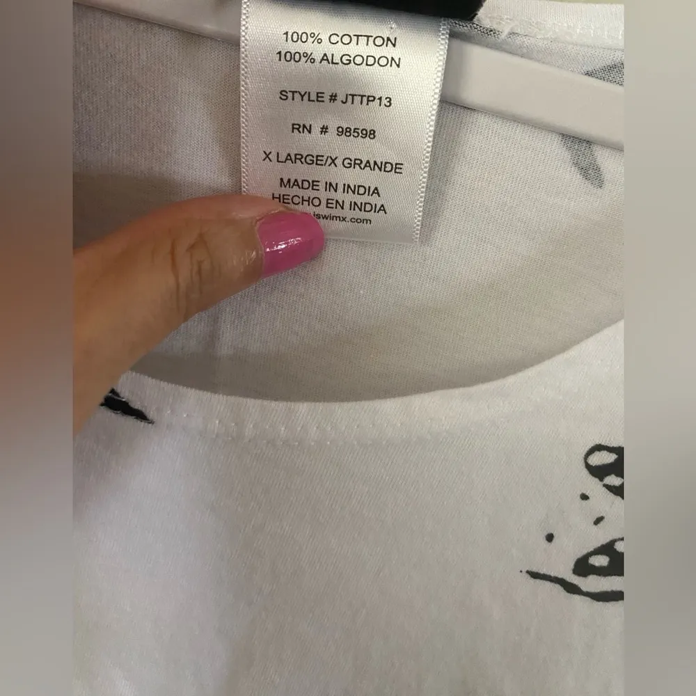 Ladies Pull Over Sleep Shirt, White with Sea Design, IG Sport, XL Lounge Comfy - Image 12