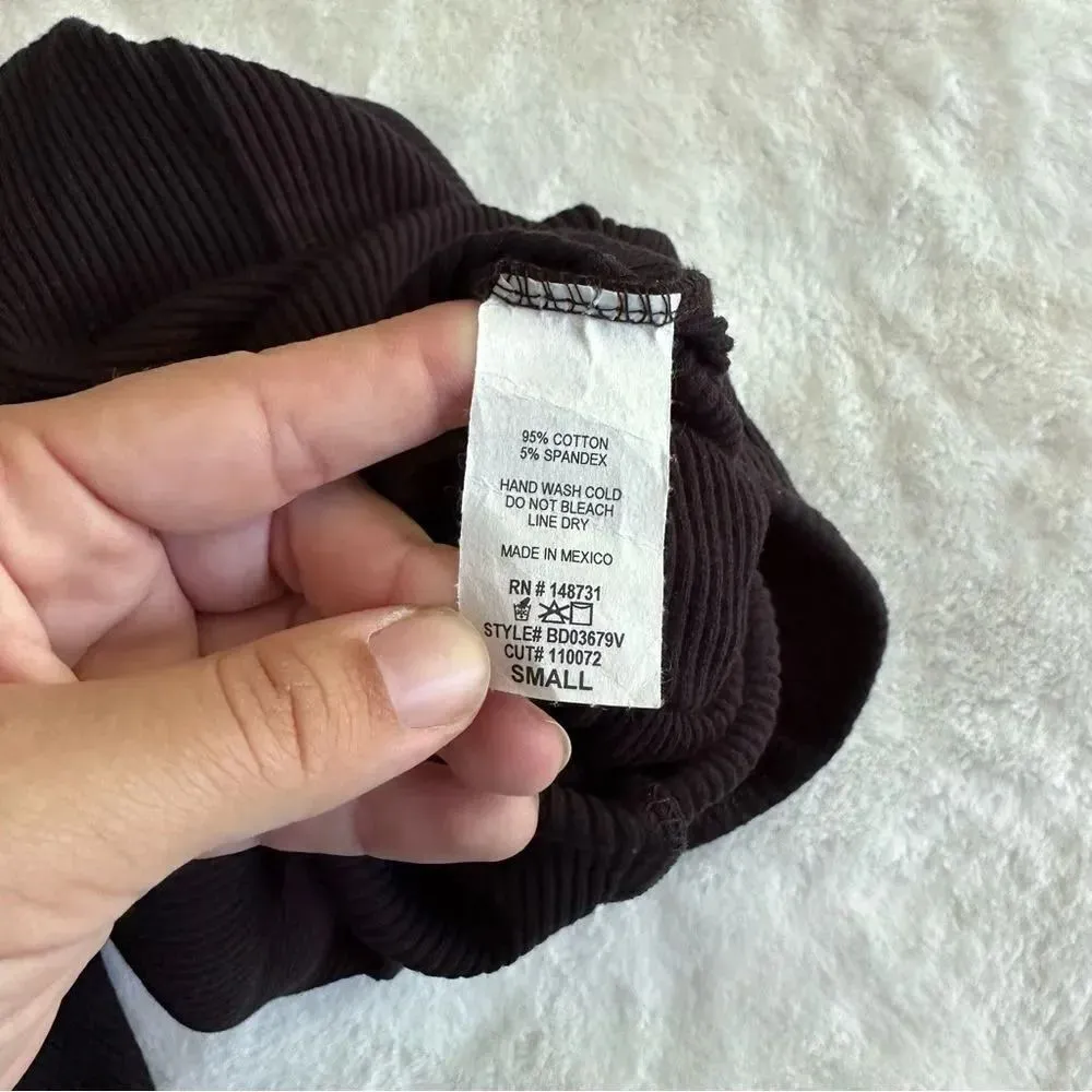 VICI Black Ribbed Cut Out Waist Maxi Dress Women's Size Small - Image 12