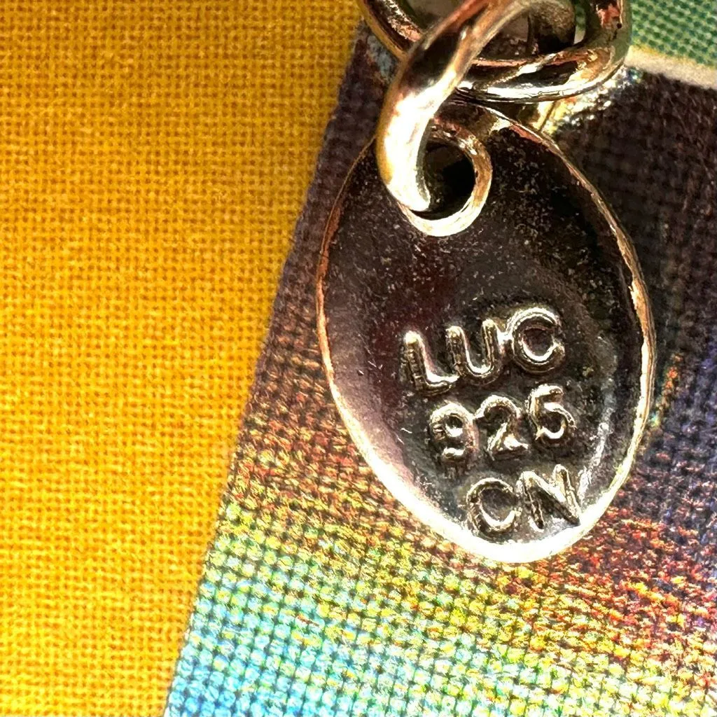 Lucas Lamenth LUC Multicolor Dyed Agate Statement Necklace with Sterling Clasp - Image 9