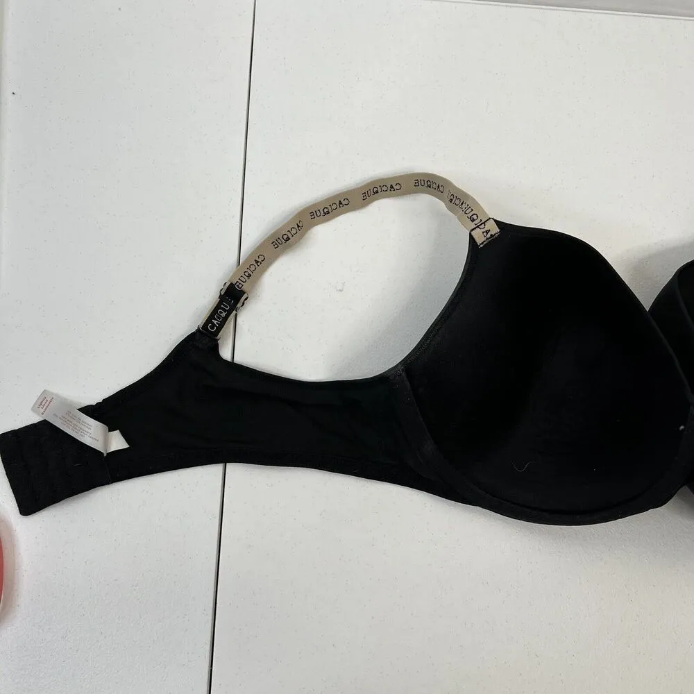 Cacique Size 42D Bra Lightly Lined Balconette Black Underwire Full Cover Women’s - Image 10