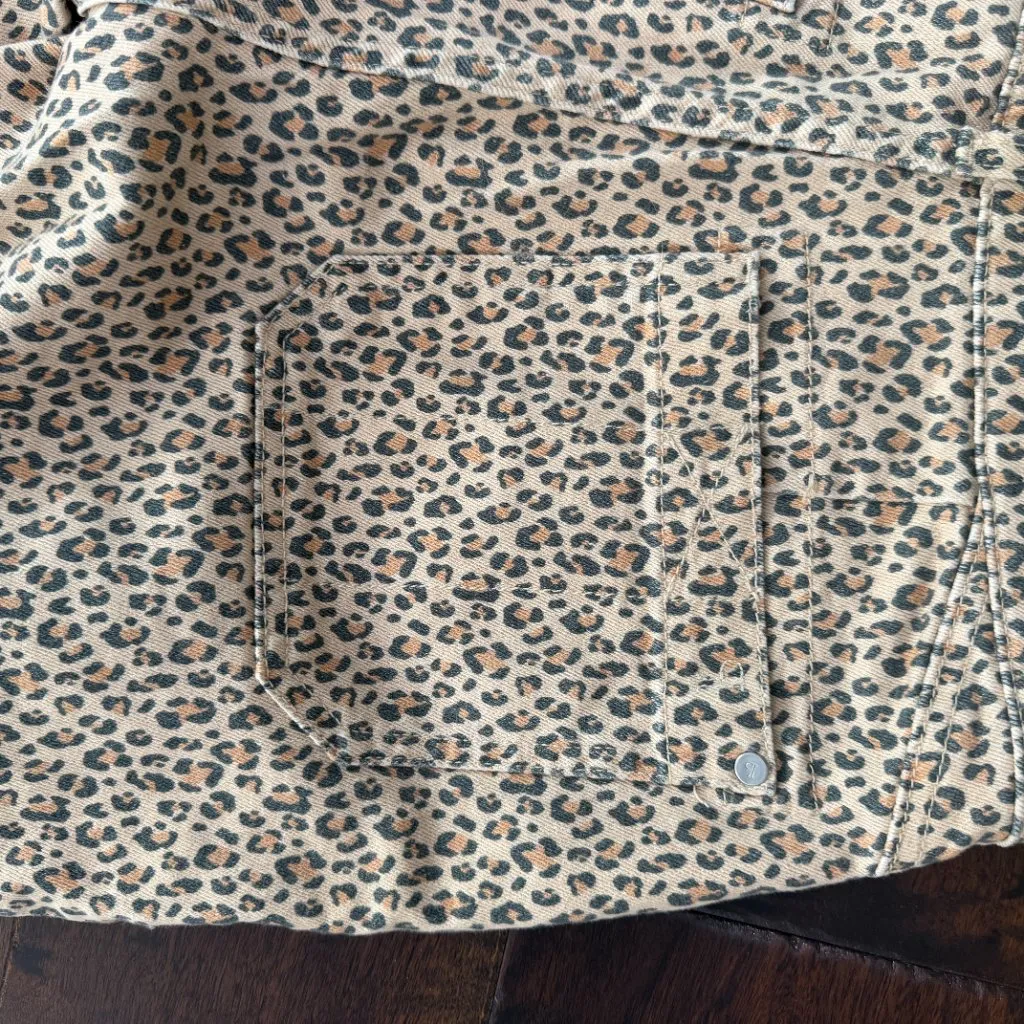 ANTHROPOLOGIE Pilcro Leopard Print Barrel Jeans Denim Size 27 - Image 7