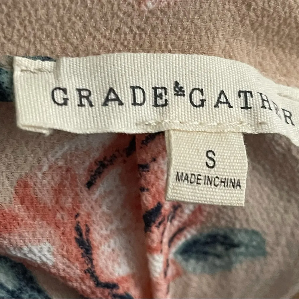 GRADE & GATHER cross front Jumpsuit floral design adjustable straps - Image 13