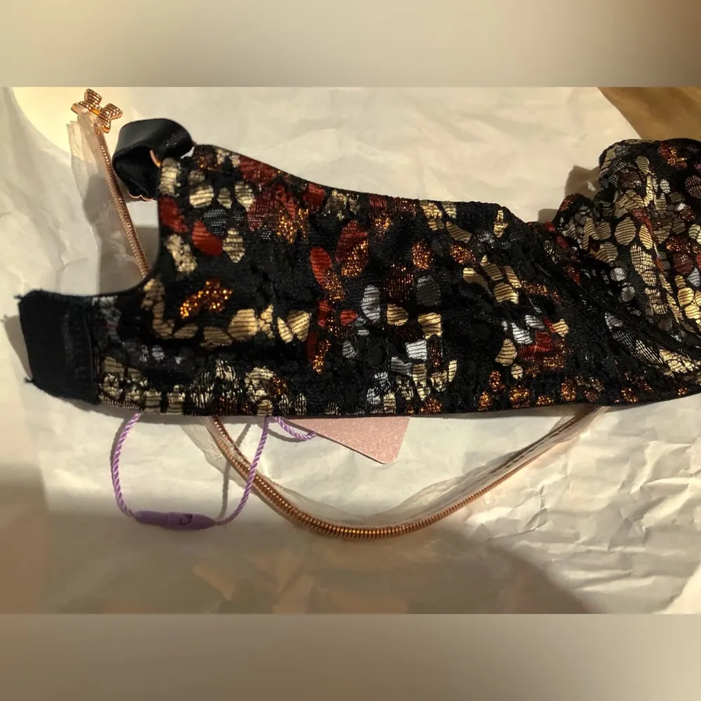 SAVAGE X FENTY Demi Bra Cold-Hearted Snake Lace w/Chain NWT! - Image 7