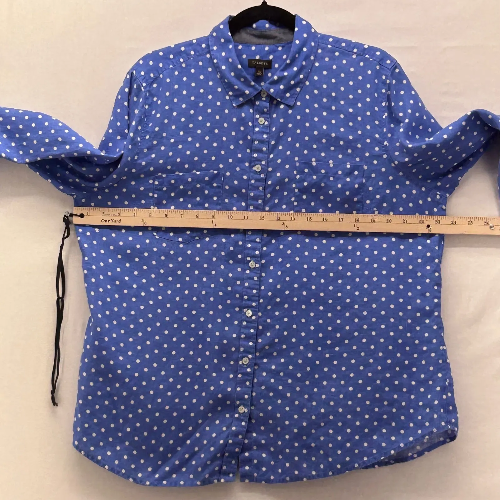 Talbots Button Up Shirt Blue XL - Image 13