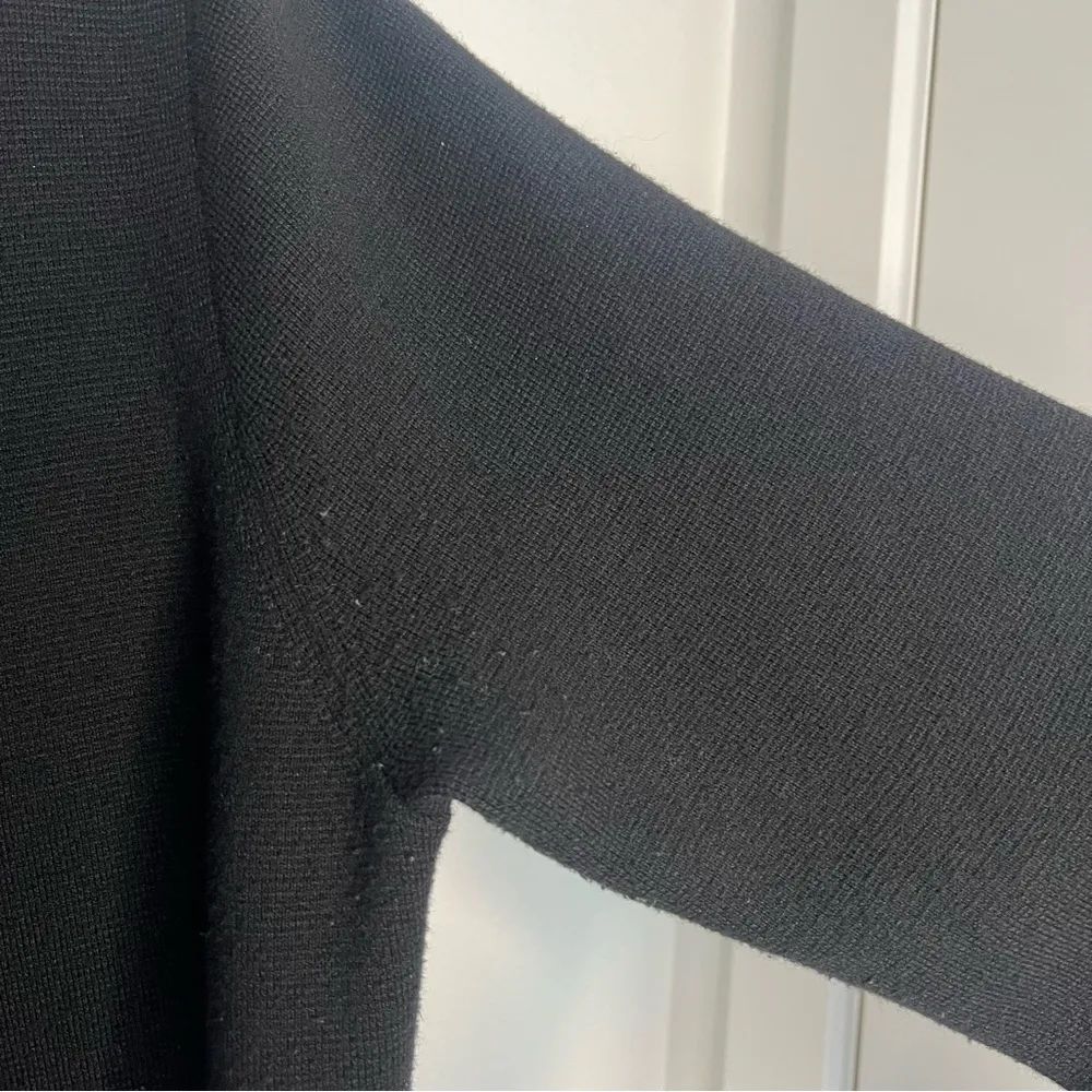 J. Crew 365 Juliette collarless sweater-blazer black medium - Image 4