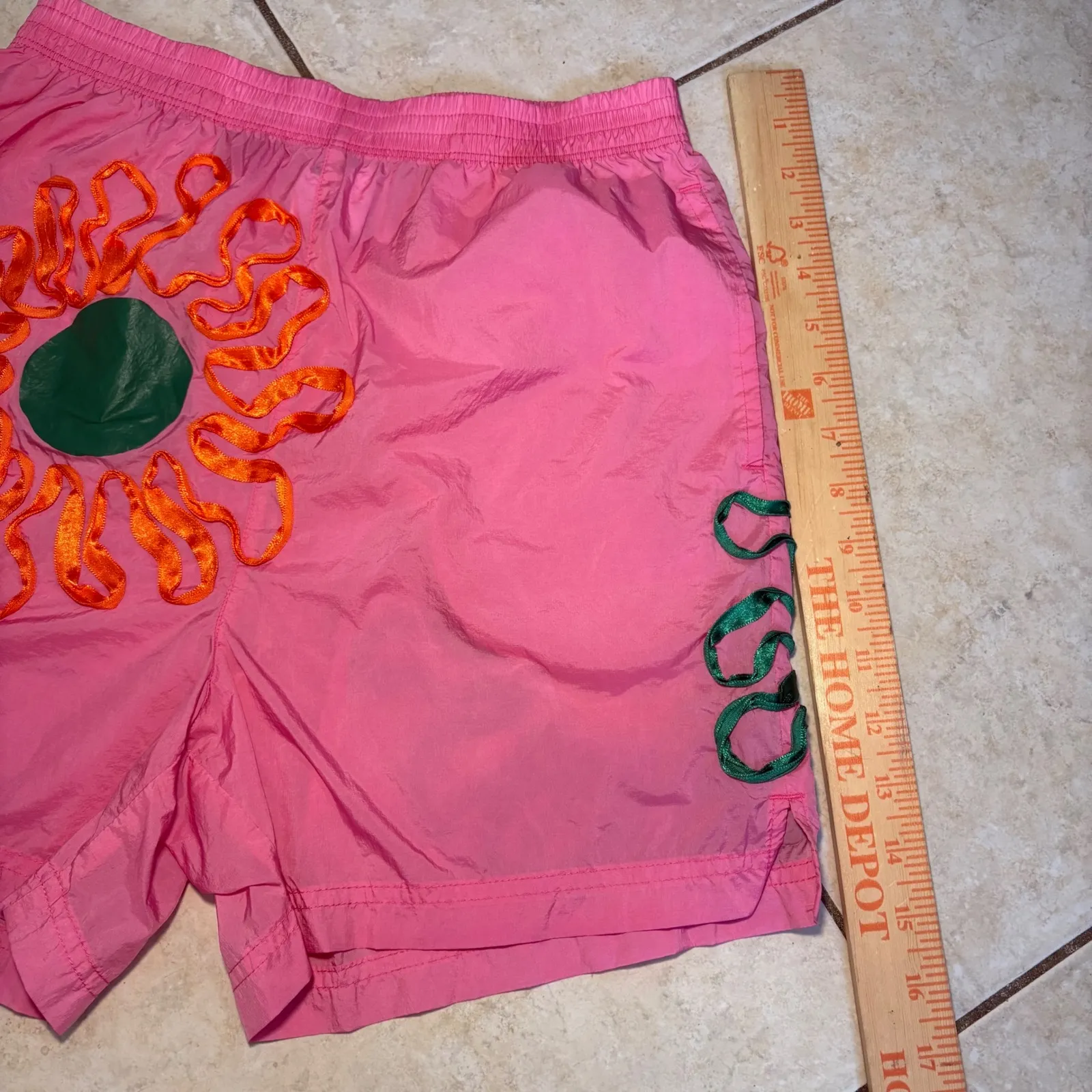 Nike Project Uphoria Pink Sun Flower Nylon Athletic Shorts Womens XS Abstract - Image 6