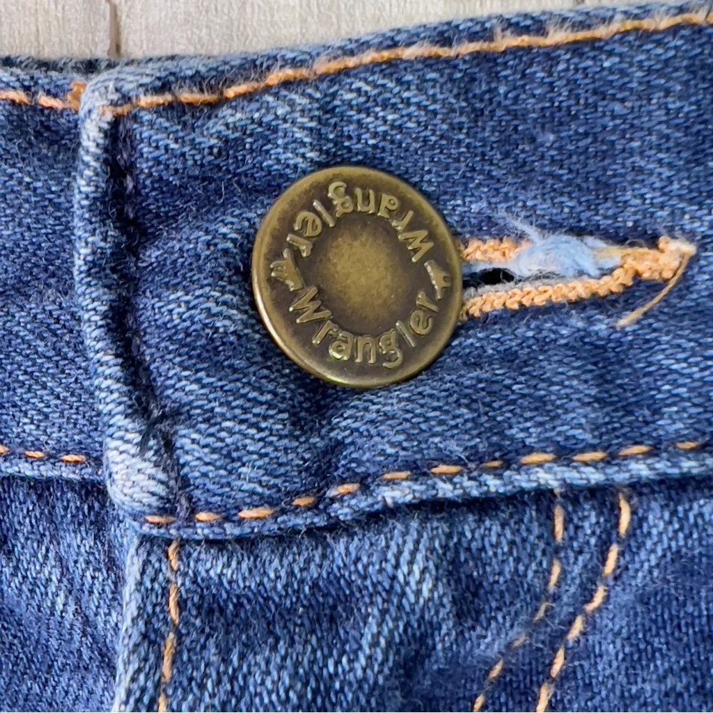 Vintage Wrangler Early 80’s Misses Full Fit Size 14 Blue Denim Jeans - Image 5