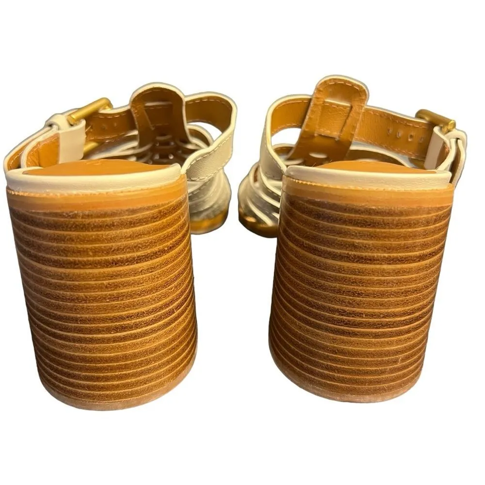 See by Chloe Cila Natural Leather Block Heel Caged Buckle Mule Sz 9 (39EU)NWOT - Image 5