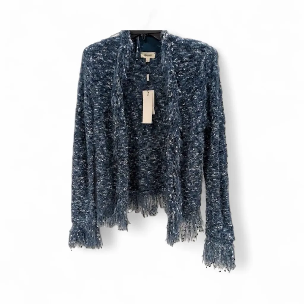 L’AGENCE Azure Blue Multi Tweed Cardigan Blazer Size Small NWT $550 Lagence - Image 6