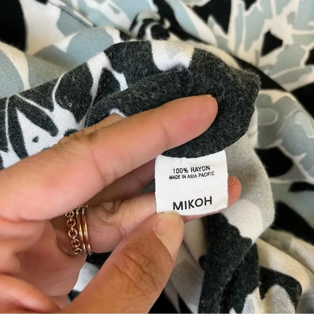 MIKOH Blue Black Dolan Sleeve Top - Image 9