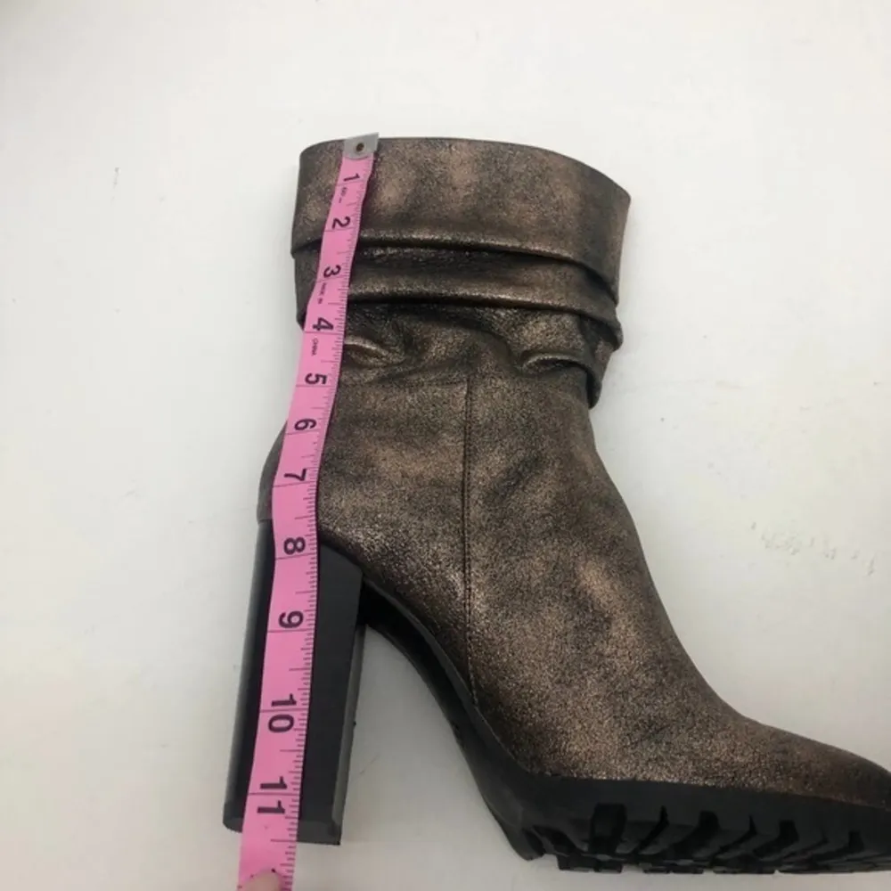 NWT Katy Perry Raina Fabric Pointed Toe Mid-Calf Fashion Bronze Metallic boot - Image 7