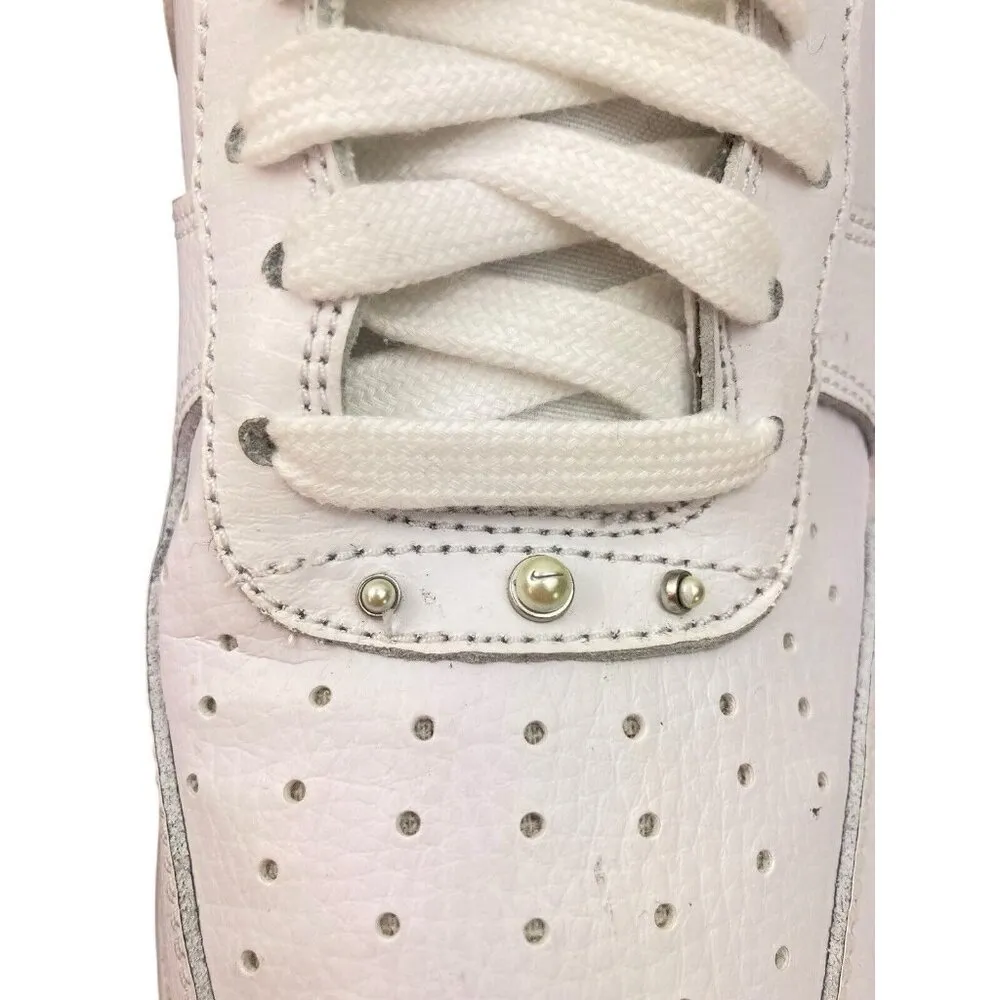 Nike Air Force 1 Pearl White DQ0231-100 Womens White Leather Sneaker Shoe - 10 - Image 9