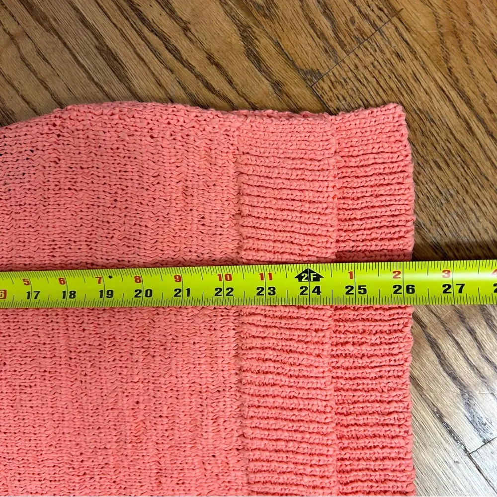 360 Sweater | Italian Yarn Striped Sweater Vest Size Small Orange - Image 10