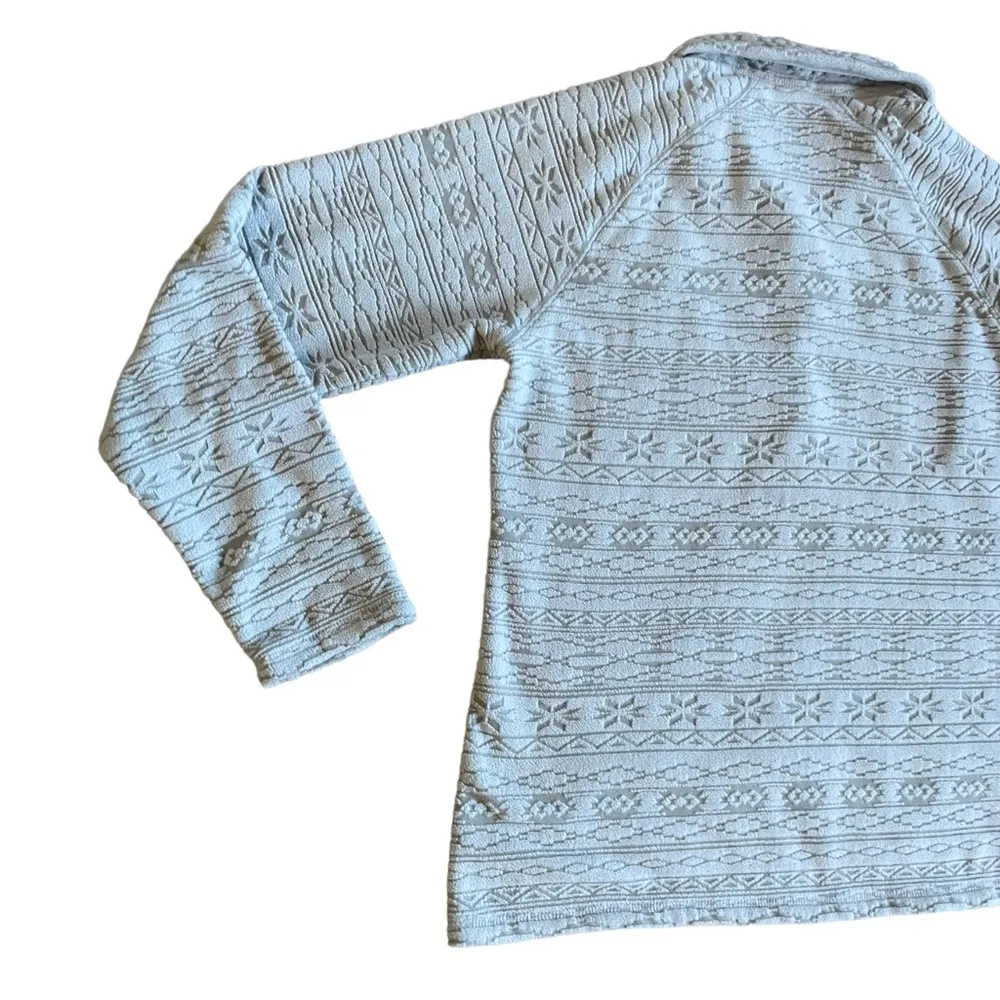 EDDIE BAUER Womens Aztec Southwest Pattern Quarter Zip Fleece Pullover Size M A5 - Image 9