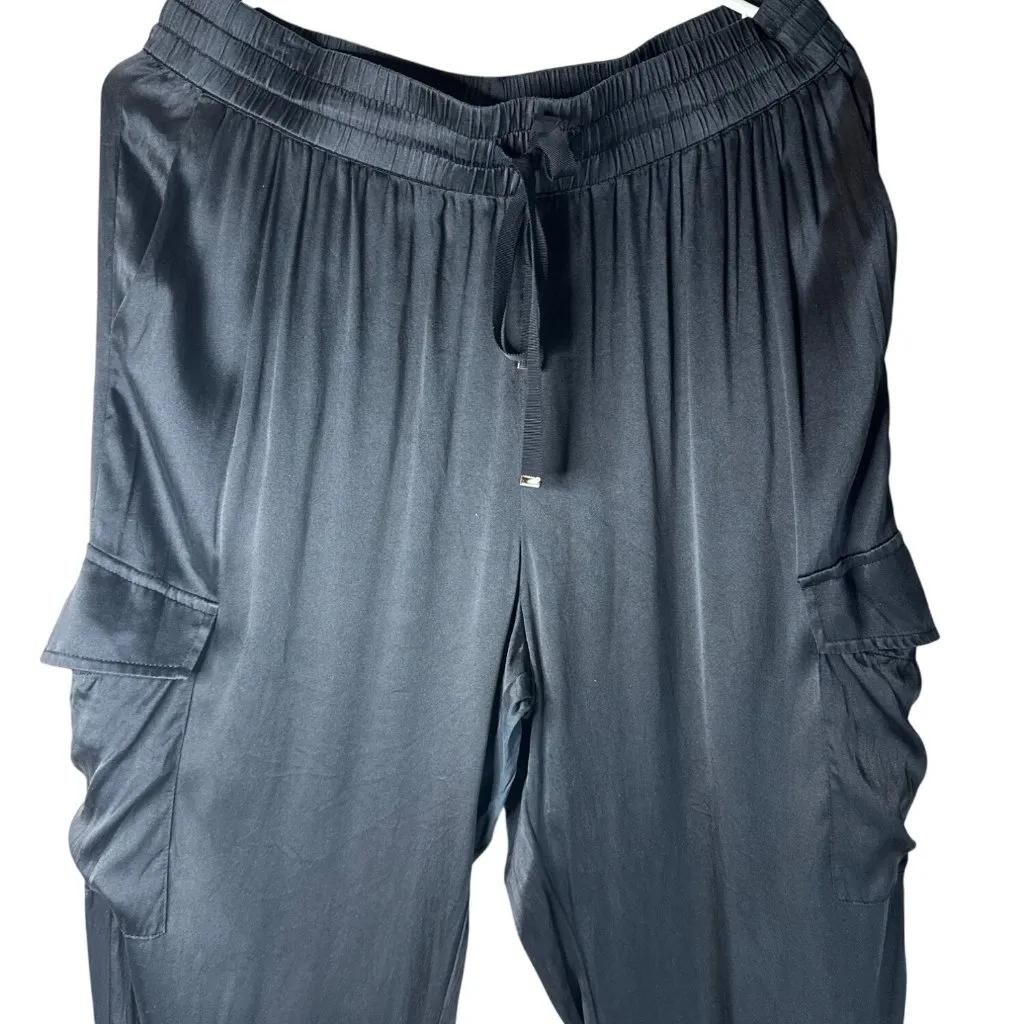 CAMI NYC Elsie Satin Pants in Black Large Womens Joggers - Image 7