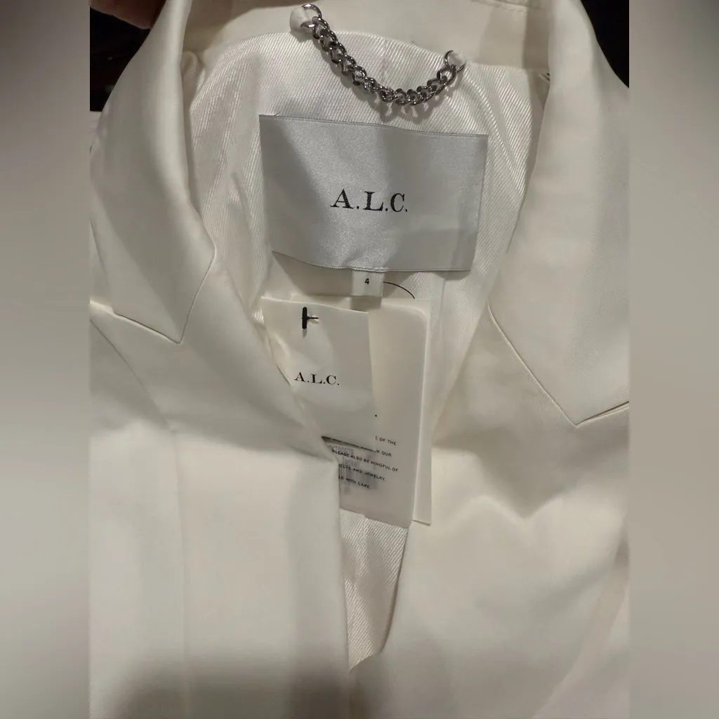 NWT A.L.C. ALC‎ Caleb Soft Suiting Jacket White Sz 4 $895 - Image 9