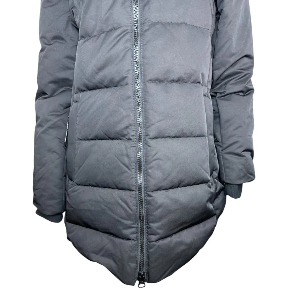 Women's Artic Expedition Curved Hem Down Parka with Detachable Hood Black Small - Image 3