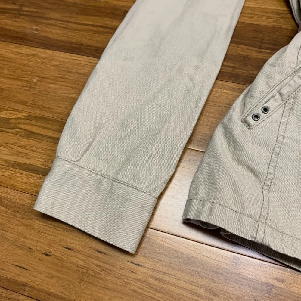 Y2K Converse Hooded Utility Coat Womens Large Cotton Belt Double Breasted Jacket - Image 4