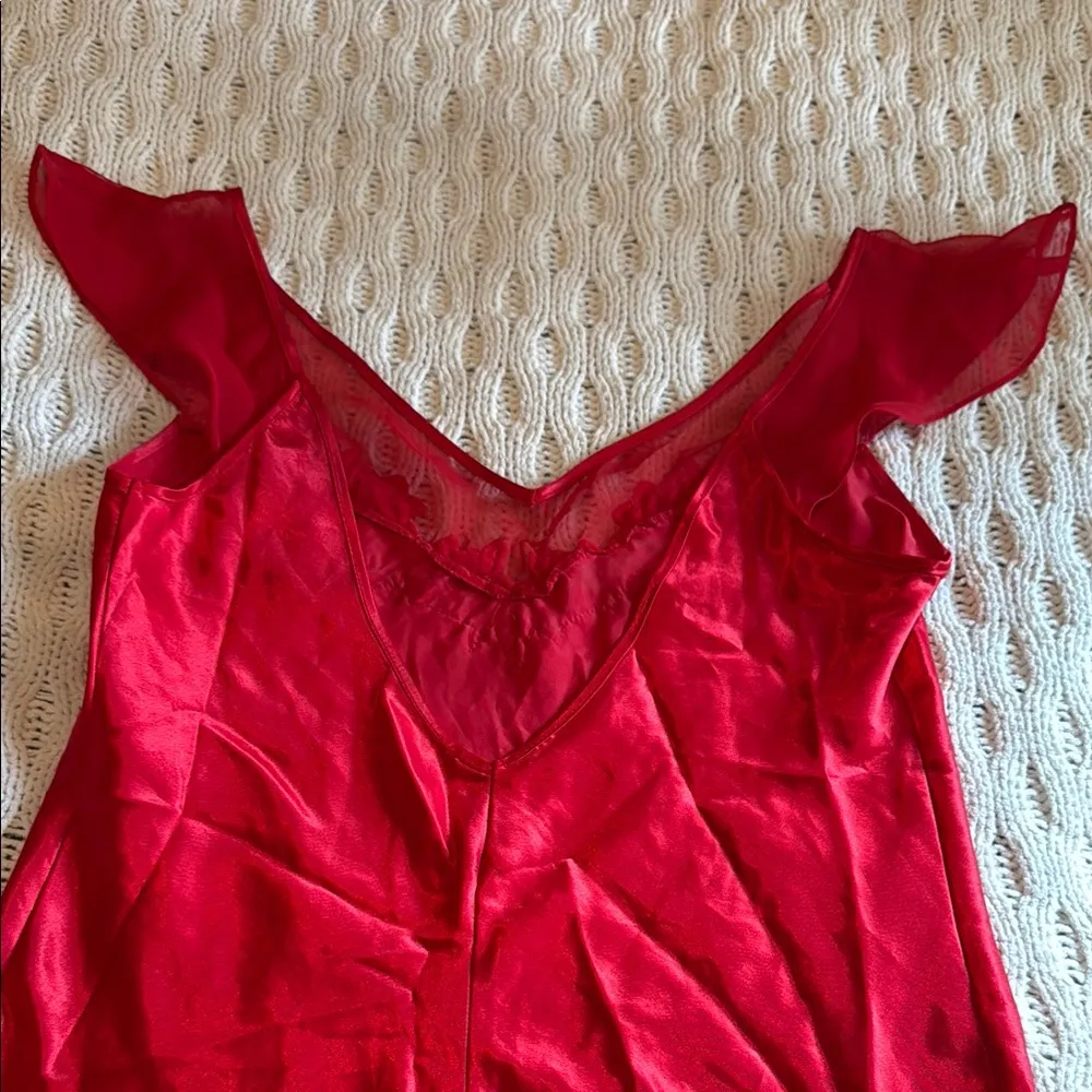 Vintage California Dinasty Elegant Red Nightgown size M Size M - Image 13