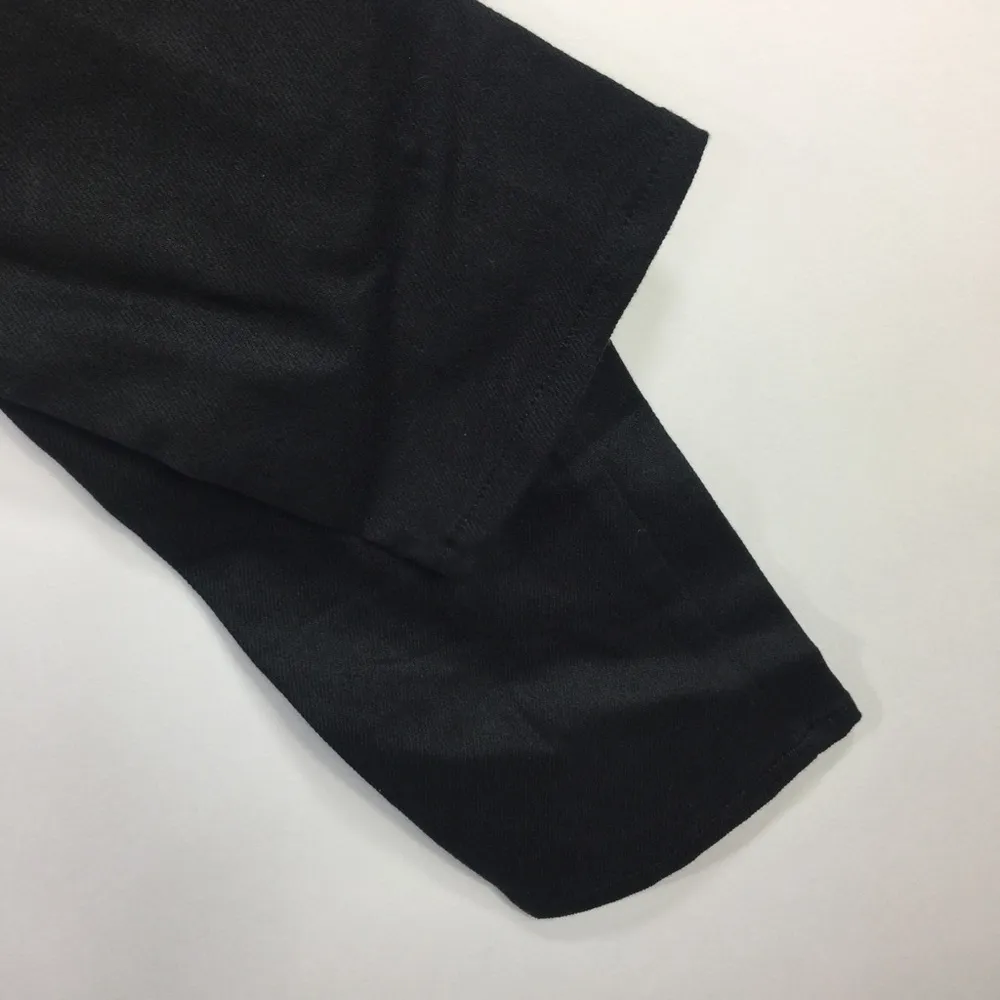 Helmut Lang Leather Panel Skinny Jeans Black 24 - Image 14