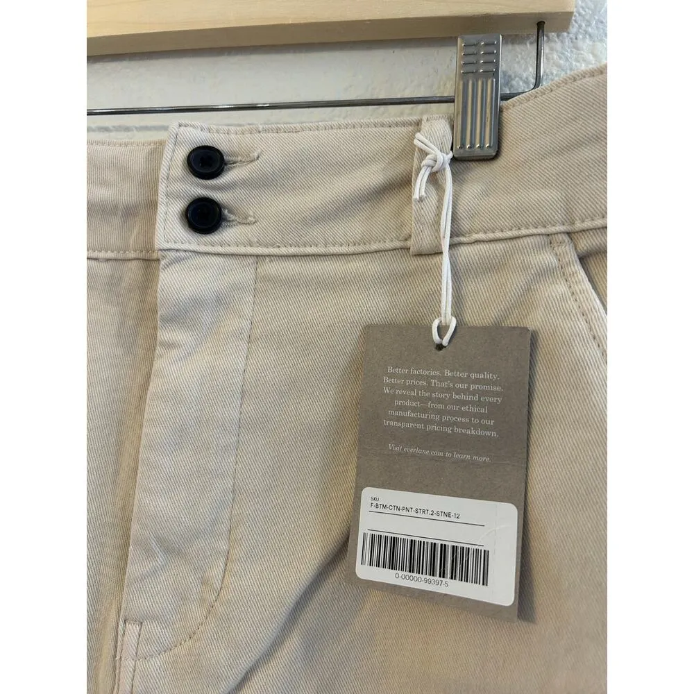 Everlane The Organic Straight-Leg Pant in Pumice Stone 12 NWT - Image 4