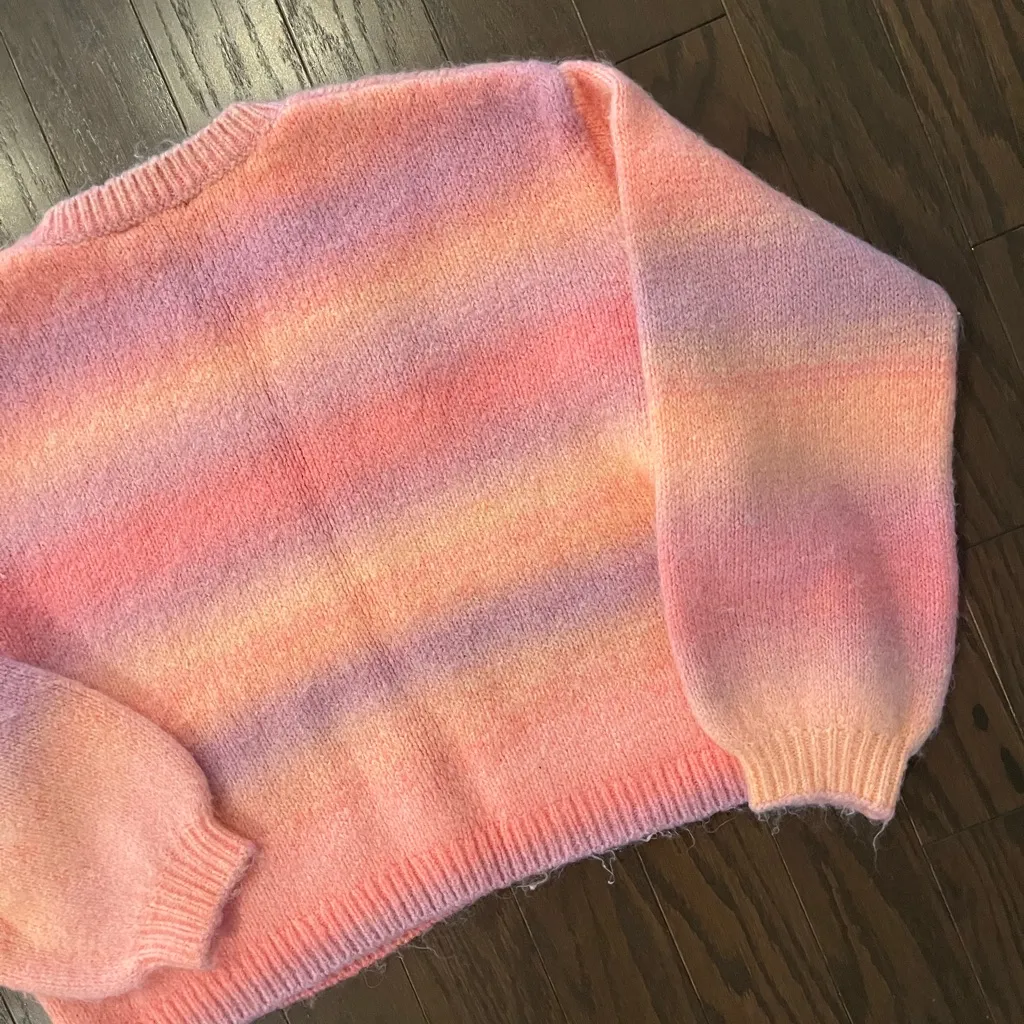 Studio Pastel Striped Women's Sweater Pink Size L - Image 6