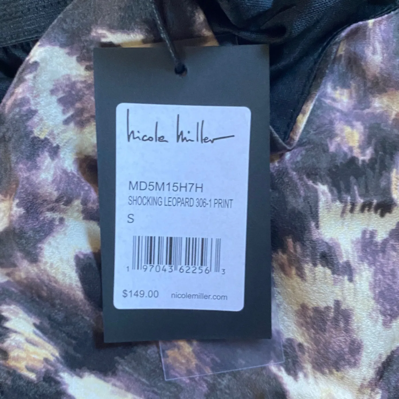 Nicole Miller Shocking Leopard Print Satin Like Maxi‎ Racerback dress -S NWT - Image 6