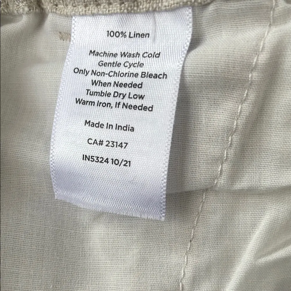 Talbots Pink and Beige/Tan Shorts Linen Relaxed Fit 3X Petite Set of 2 Bundle - Image 13