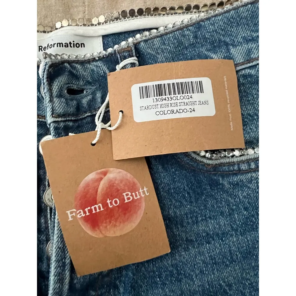 Stardust Straight Leg High Rise Jeans Medium wash - Image 12