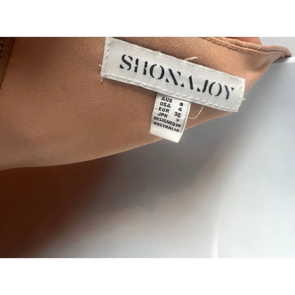 Shona Joy Core Taupe Knot Dress Sz. 4 - Image 6