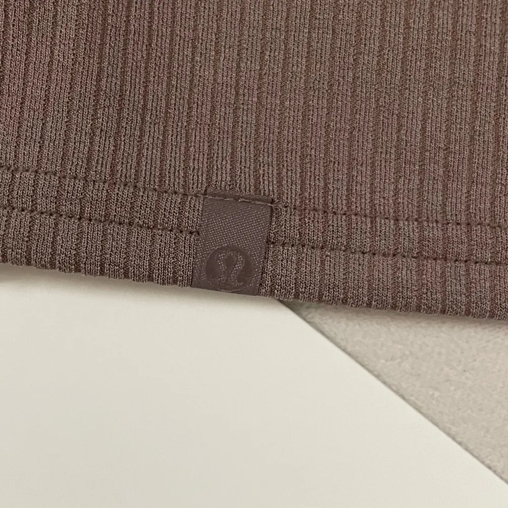 Lululemon NWT Ribbed Softstreme Slim Fit Tank Dress Sleeveless Taupetastic 10 - Image 9