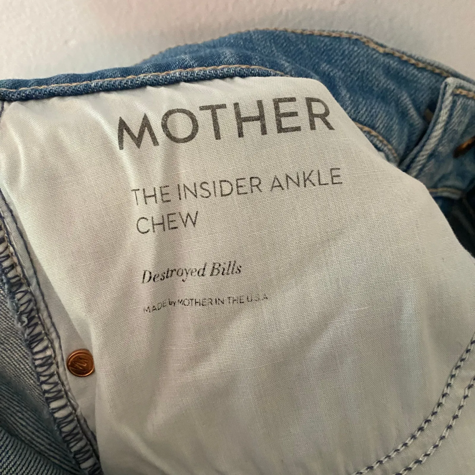 Mother Superior The Insider Ankle Chew in Destroyed Bills Distressed Women 25 Blue - Image 15