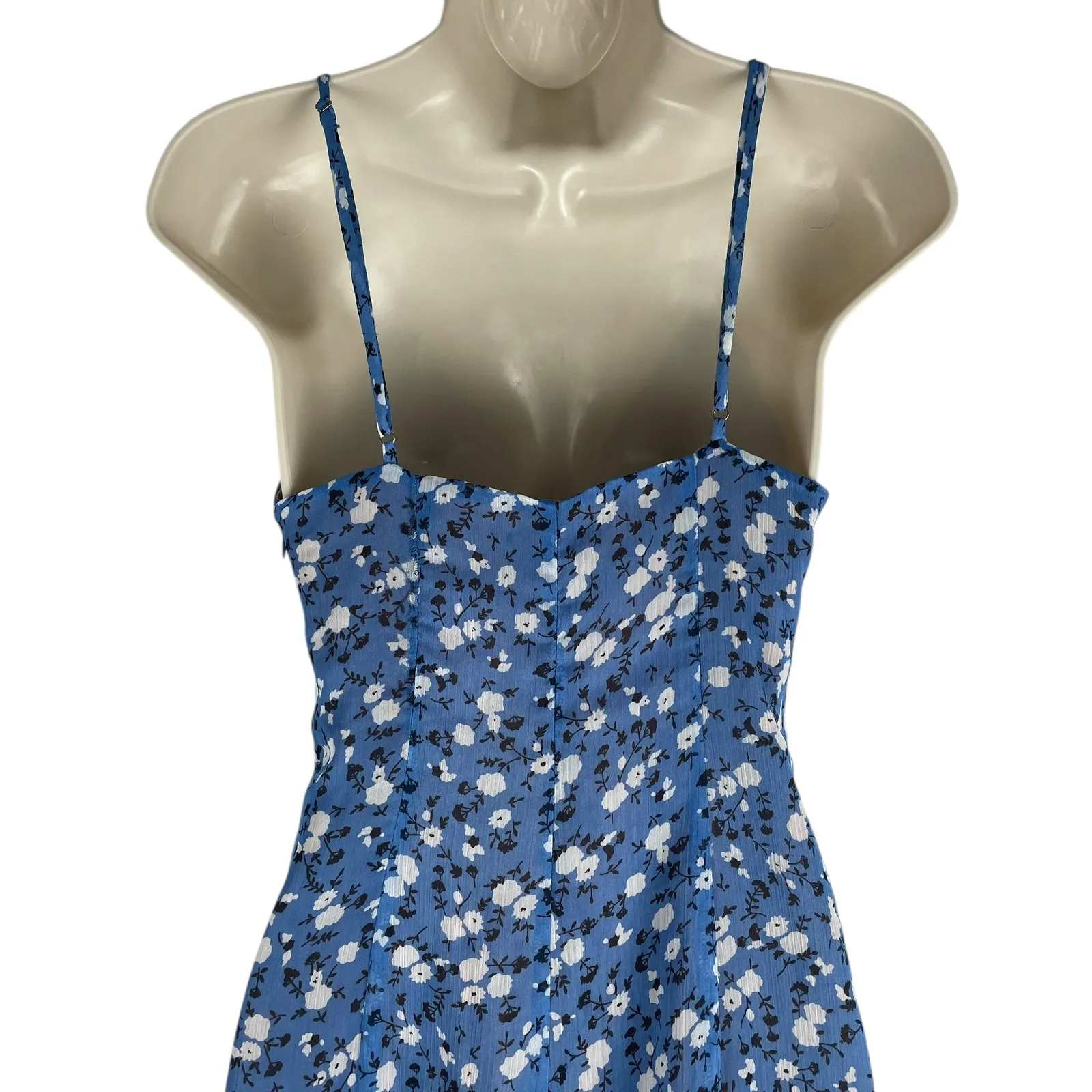 Majorelle Quincy Floral Print Midi Dress Ditsy Blue Size XS - Image 10