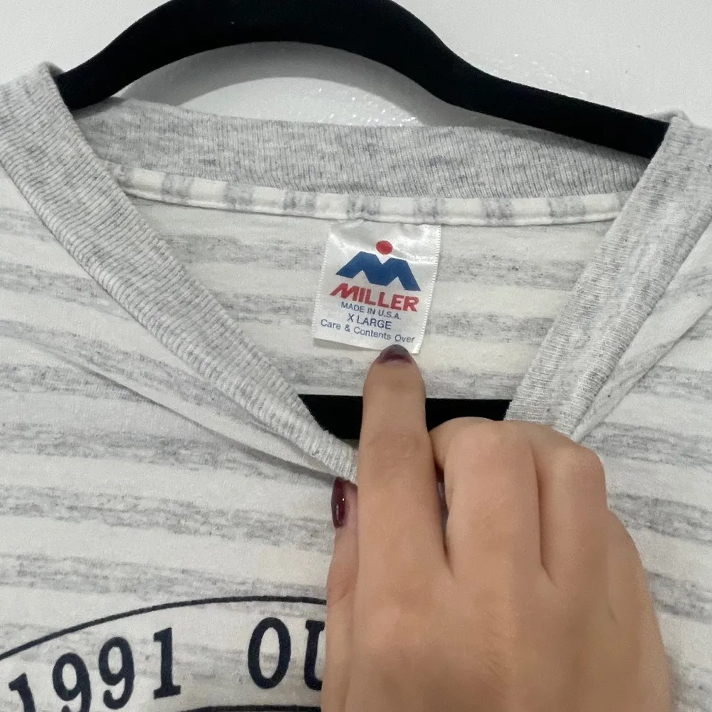 Vintage Atlanta Braves Tee Gray Size XL - Image 3