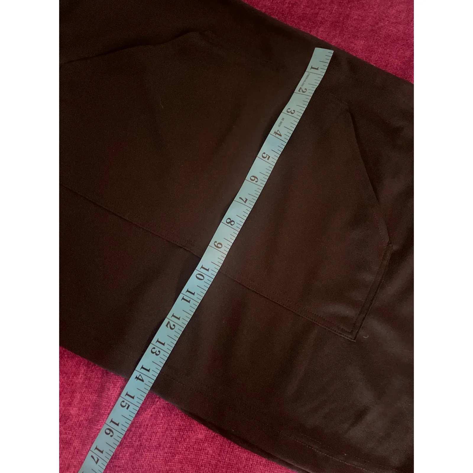 VINTAGE Y2K Younique Drawstring CYBER RAVE Mini Skirt Kangaroo Pocket large L Black Size undefined - Image 7