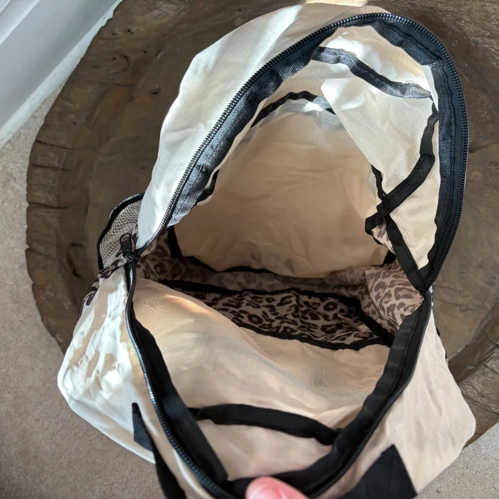 APL Athletic Propulsion Labs tan animal print lightweight packable backpack - Image 5