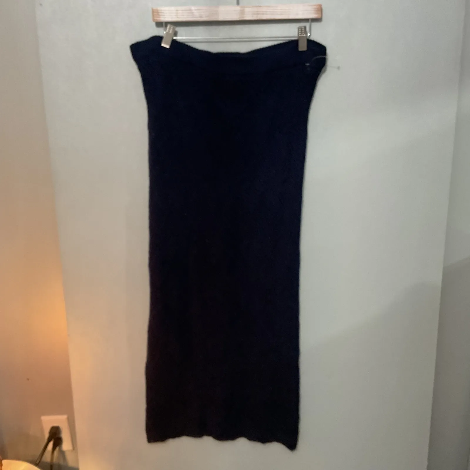 freshman1996 Navy Knit Midi Skirt Women's Size M Blue Size M - Image 4