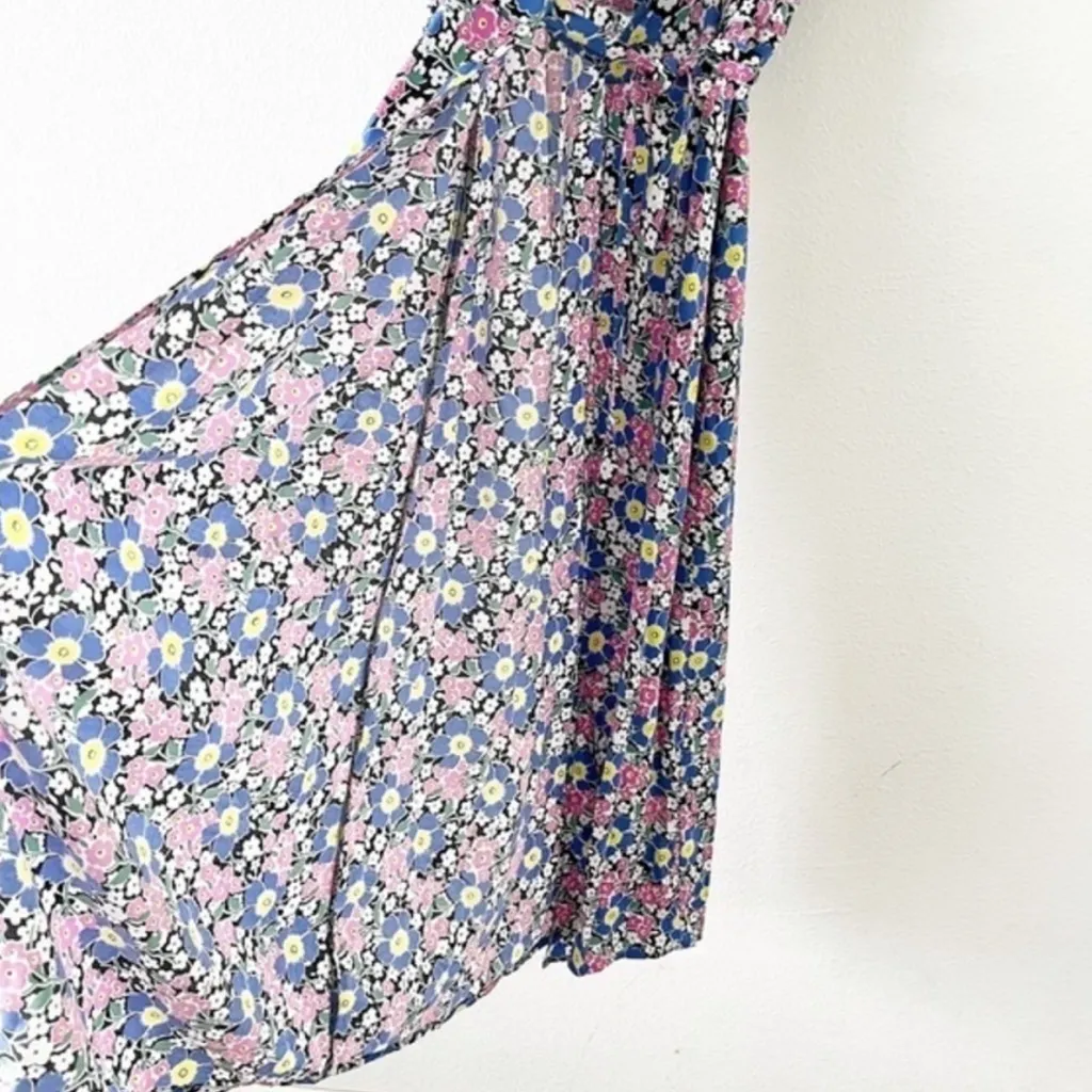 J. Crew Fabrizia Floral-print Jersey Wrap Midi Dress in Pink Multi - Image 6