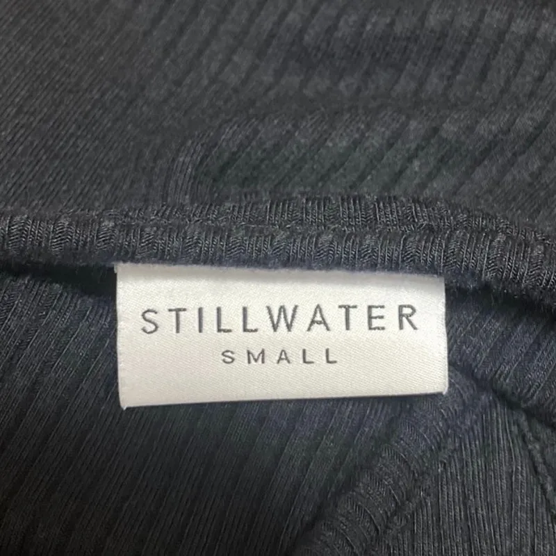 Stillwater Black Sleeveless Ribbed Knit Sculpt Cami Mini Tank Slip Dress Size S - Image 3